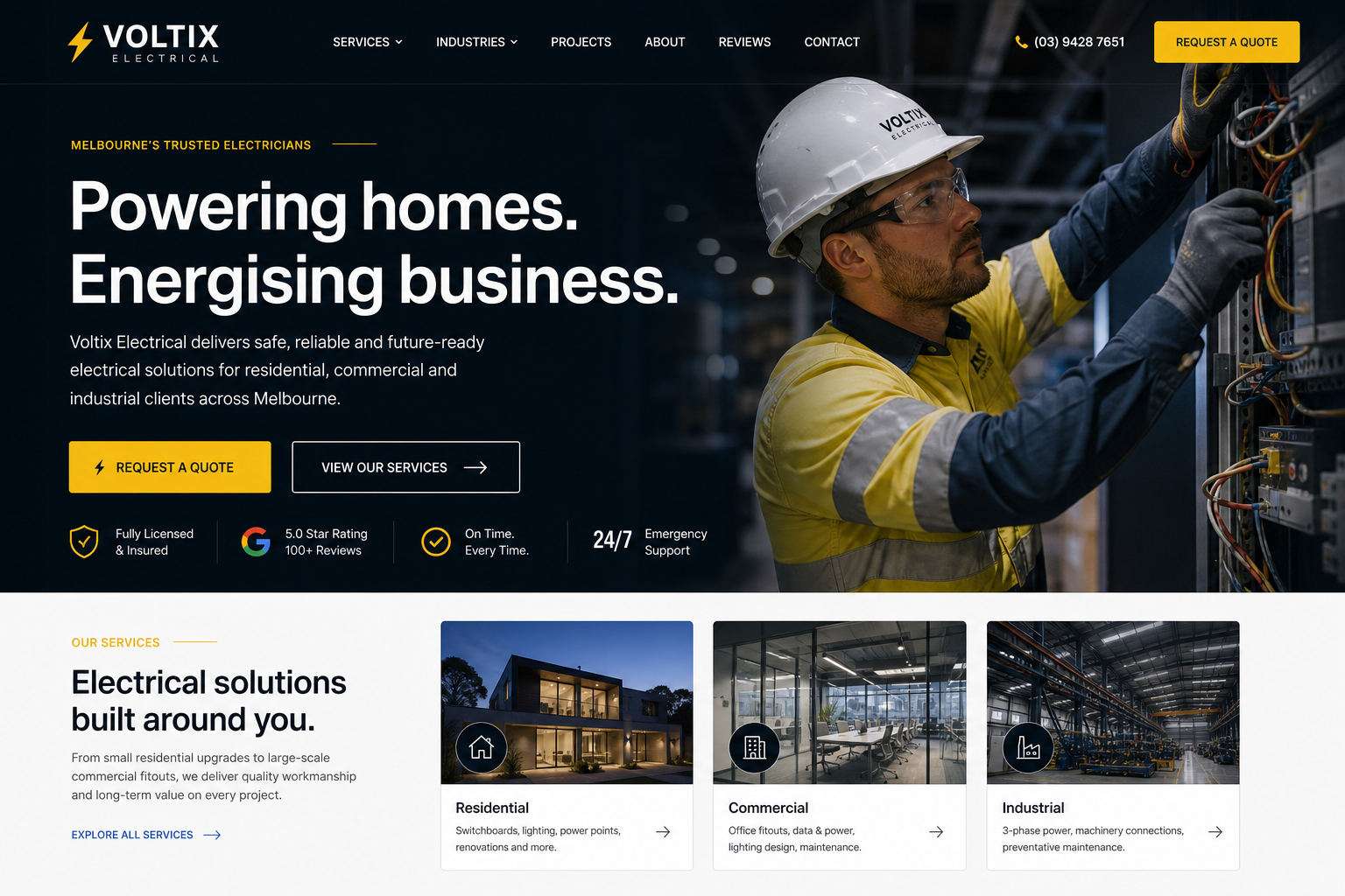 Quartz Electrician — Electrician website template