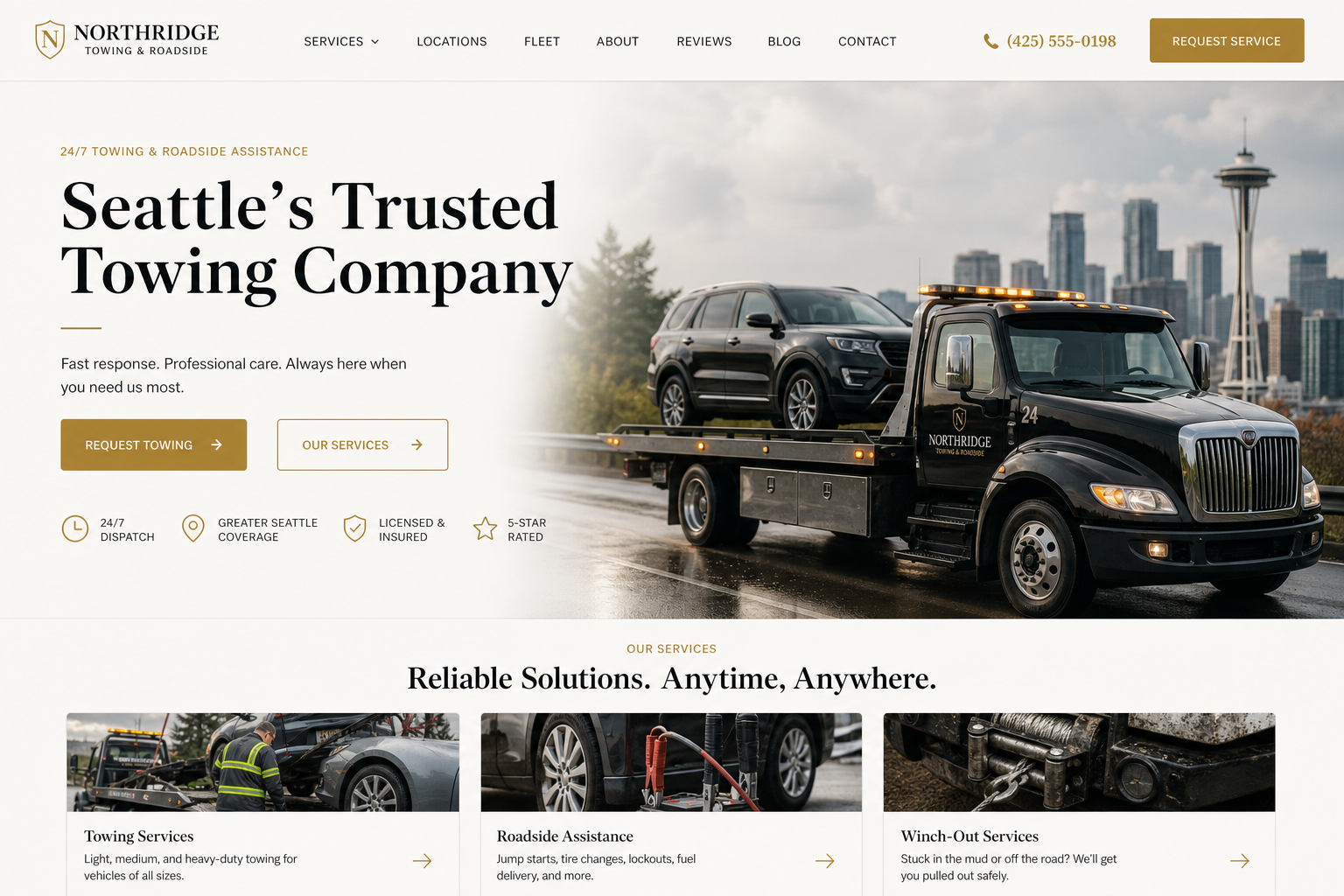 Anthem Towing Service — Towing Service website template