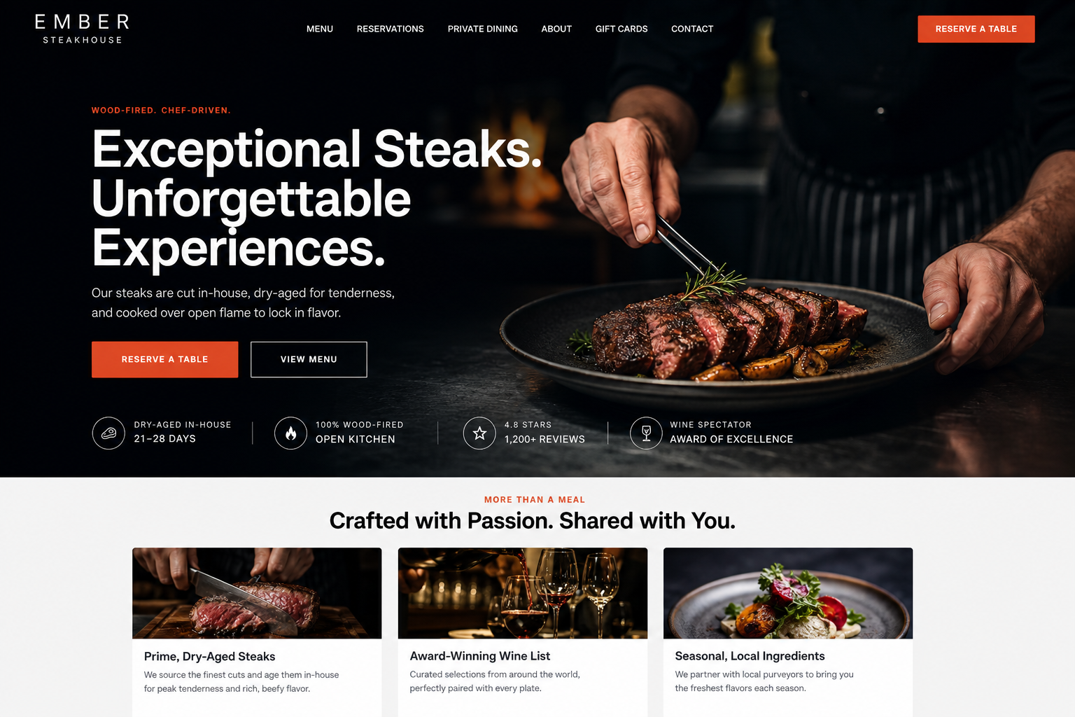 Atelier Restaurant — Restaurant website template