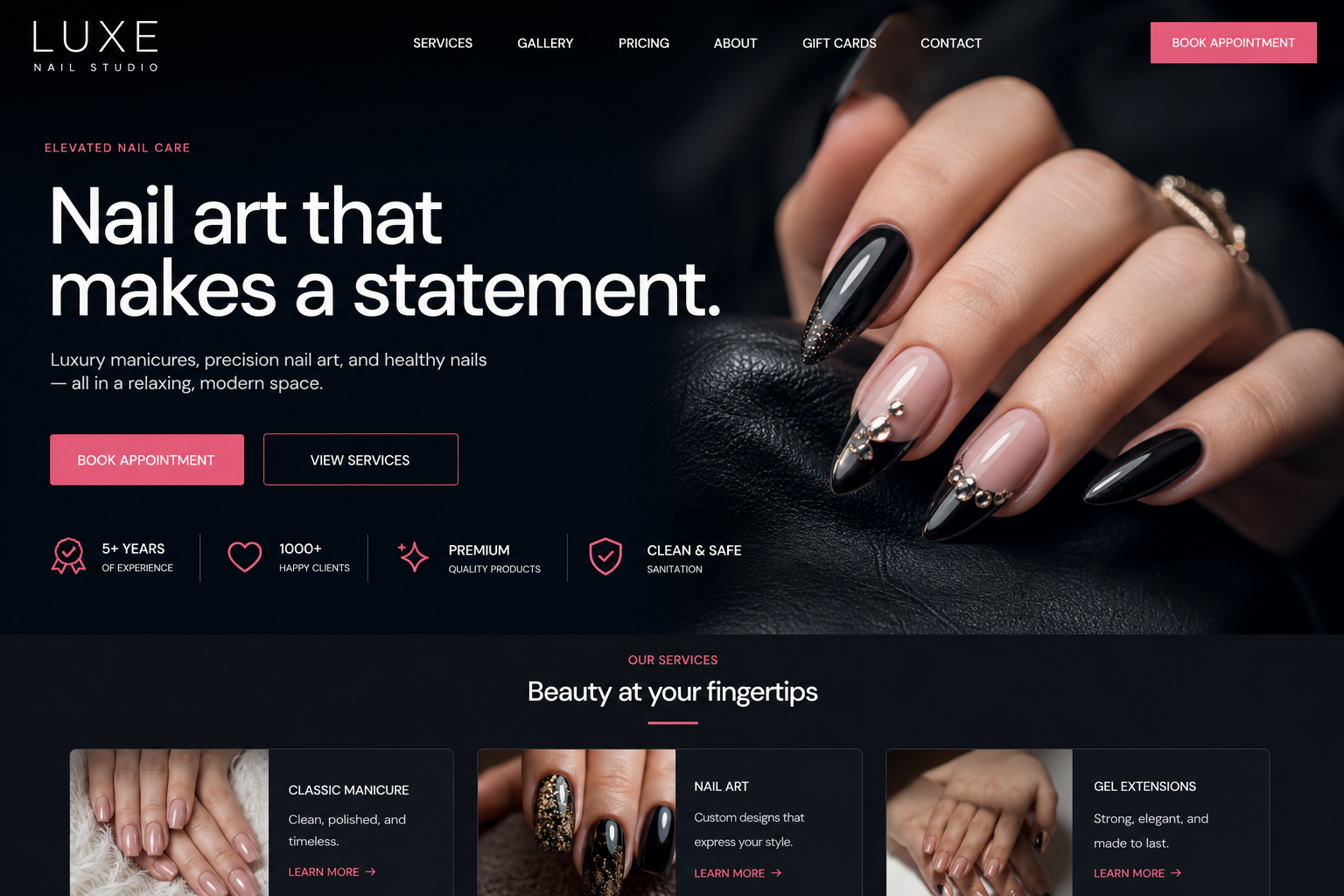 Ember Nail Studio — Nail Studio website template