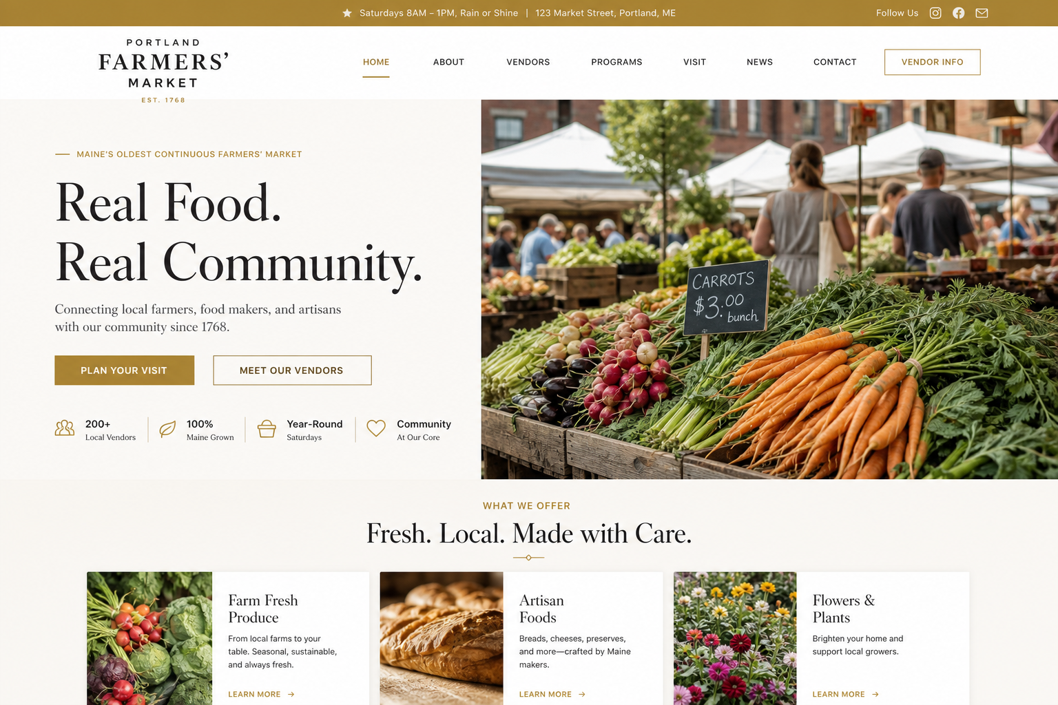 Ashby Farmers Market — Farmers Market website template